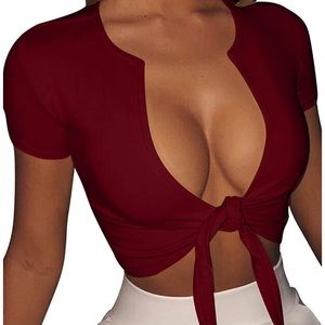 Women’s Tie-Front Crop Top